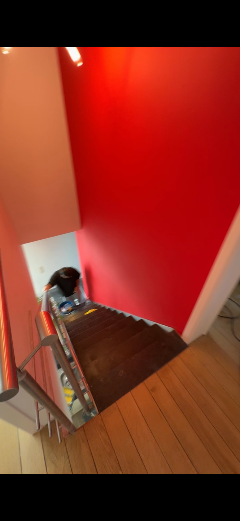 Après escalier parquet